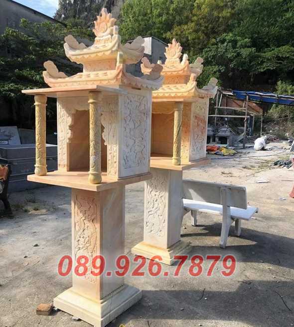 Mẫu bàn thờ thiên đá miếu cây hương đá ngoài trời hiện đại Lâm Đồng